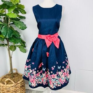 Lilt Blue Bow Butterfly Circle Dress